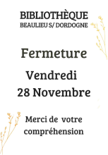 Fermeture exceptionnelle