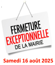 Fermeture exceptionnelle
